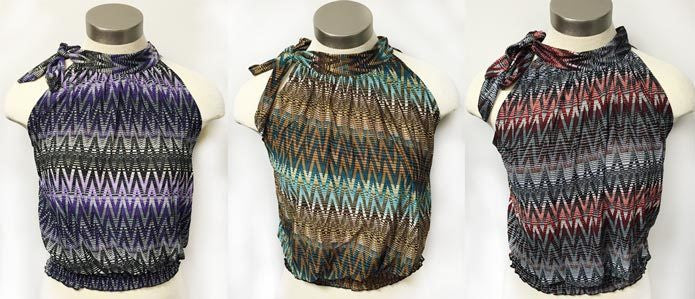 muticolor-chevron-blouse-top-with-side-ties