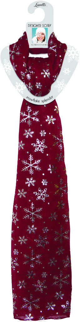 red-w/silver-snowflake-scarf