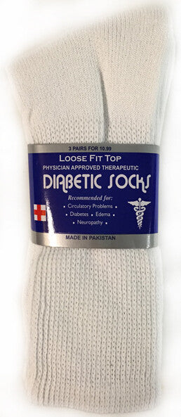 white-long-diabetic-socks-loose-fit-top
