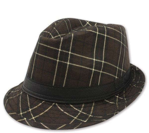 brown-check-fedora-hat