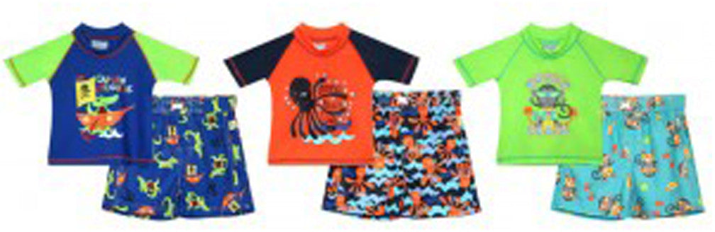 infant-boy's-fashion-rash-guard-&-swim-trunk-sets---sizes-12m-24m