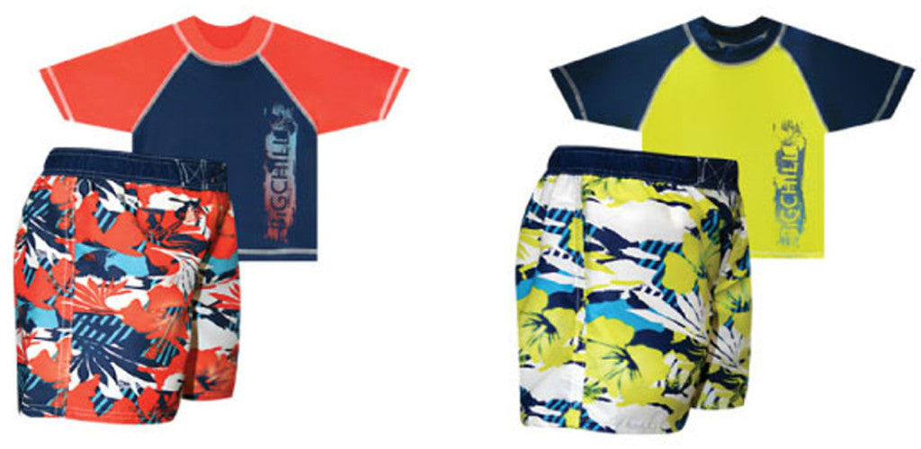 toddler-boy's-fashion-rash-guard-and-swim-trunk-sets---sizes-2t-4t