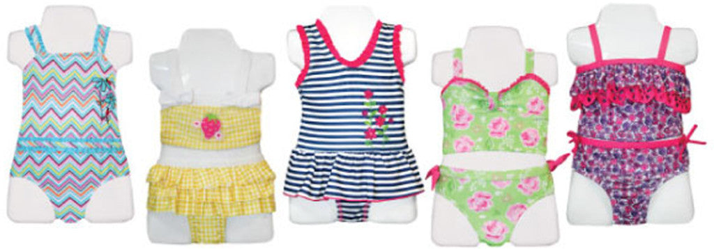 infant-girl's-fashion-one-piece,-two-piece,-&-tankini-swimsuits---sizes-12m-24m