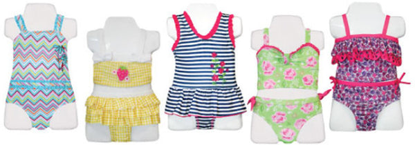 infant-girl's-fashion-one-piece,-two-piece,-&-tankini-swimsuits---sizes-12m-24m