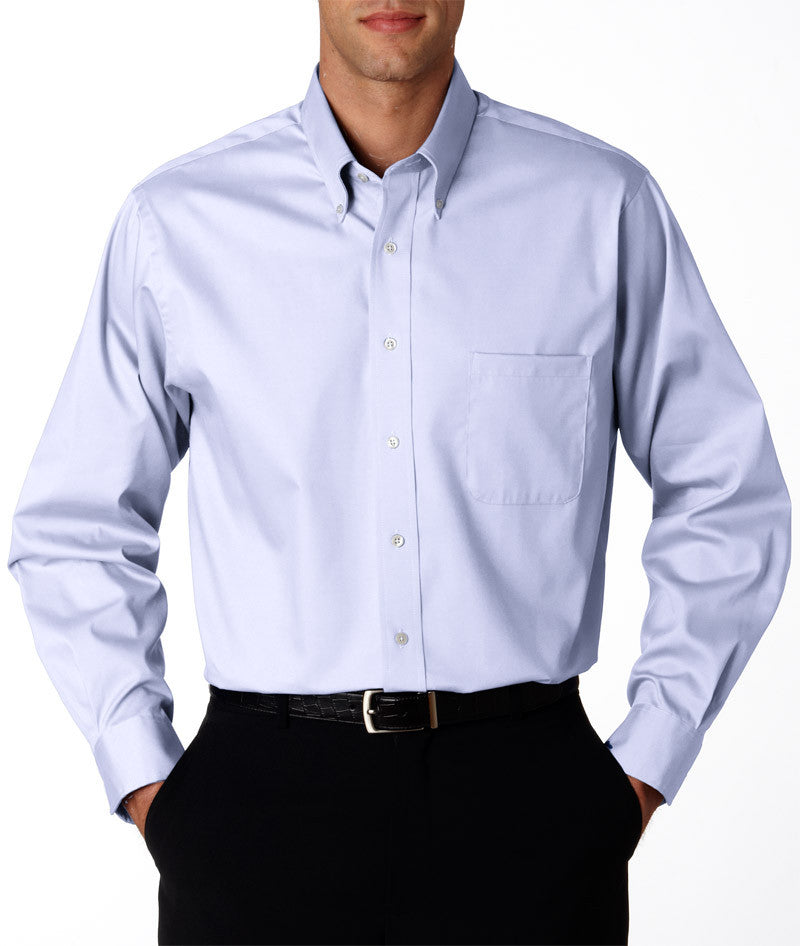 van-heusen-men's-long-sleeve-blended-pinpoint-oxford----blue-(m)