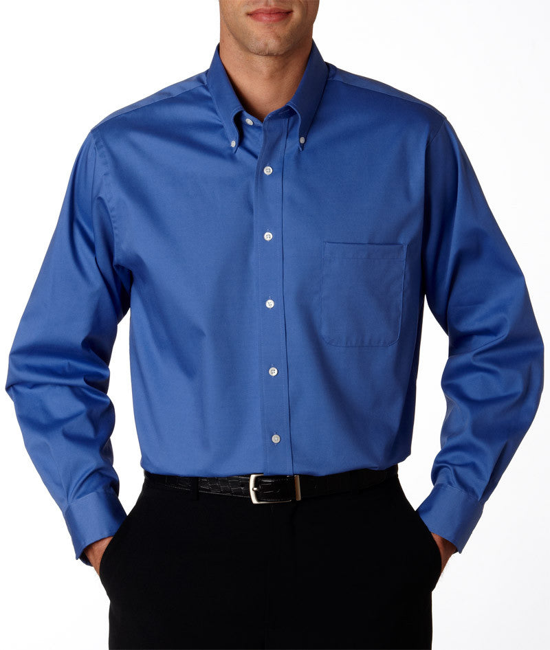 van-heusen-men's-long-sleeve-blended-pinpoint-oxford----english-blue-(xl)