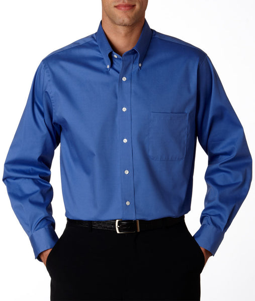 van-heusen-men's-long-sleeve-blended-pinpoint-oxford----english-blue-(xl)