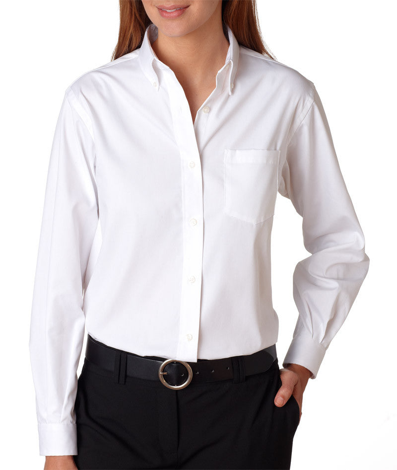 van-heusen-ladies'-long-sleeve-blended-pinpoint-oxford----white-(2xl)