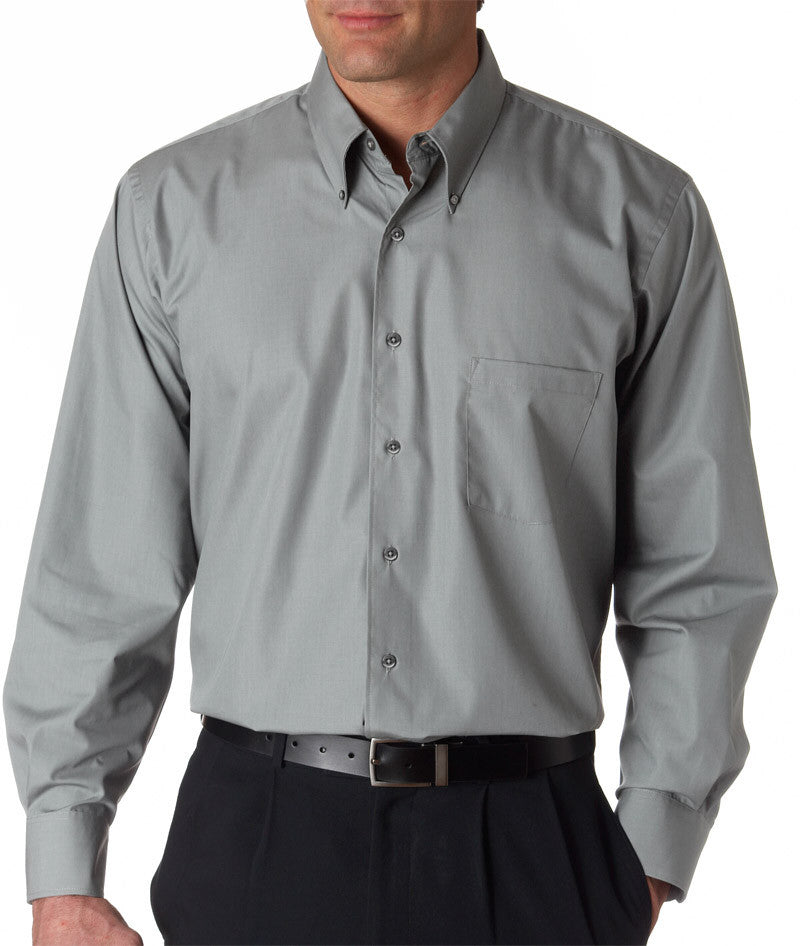 van-heusen-men's-long-sleeve-silky-poplin----slate-grey-(s)