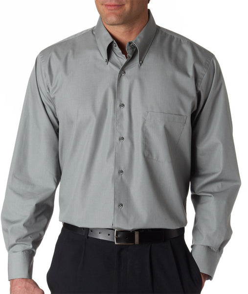 van-heusen-men's-long-sleeve-silky-poplin----slate-grey-(xl)