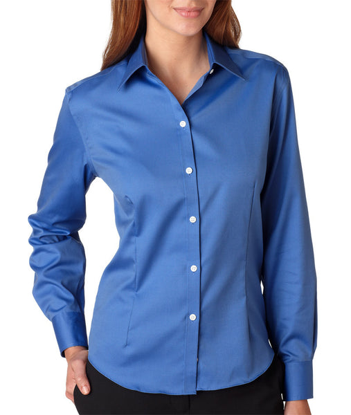 van-heusen-ladies'-long-sleeve-non-iron-pinpoint-oxford----french-blue-(2xl)