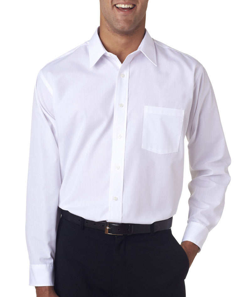 van-heusen-men's-long-sleeve-cotton-rich-broadcloth----white-(l)