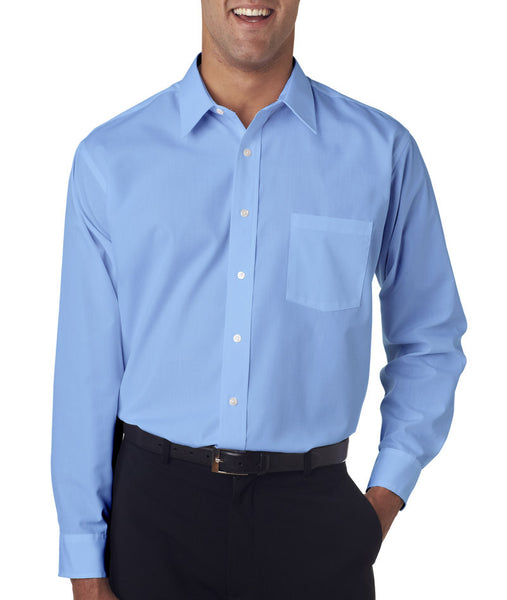 van-heusen-men's-long-sleeve-cotton-rich-broadcloth----light-blue-(m)