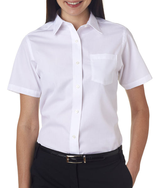 van-heusen-ladies'-short-sleeve-cotton-rich-broadcloth----white-(2xl)