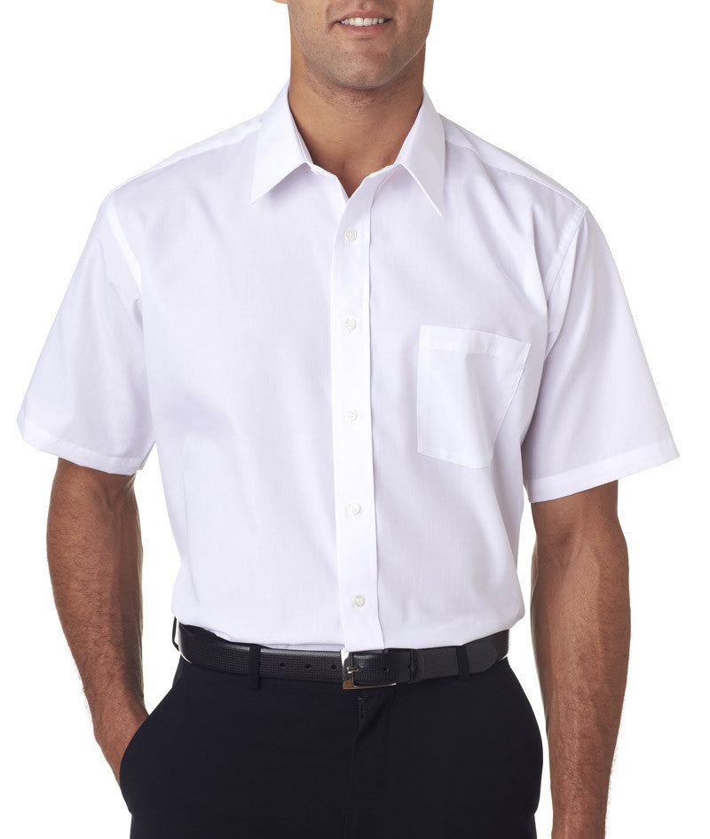van-heusen-men's-short-sleeve-cotton-rich-broadcloth----white-(m)