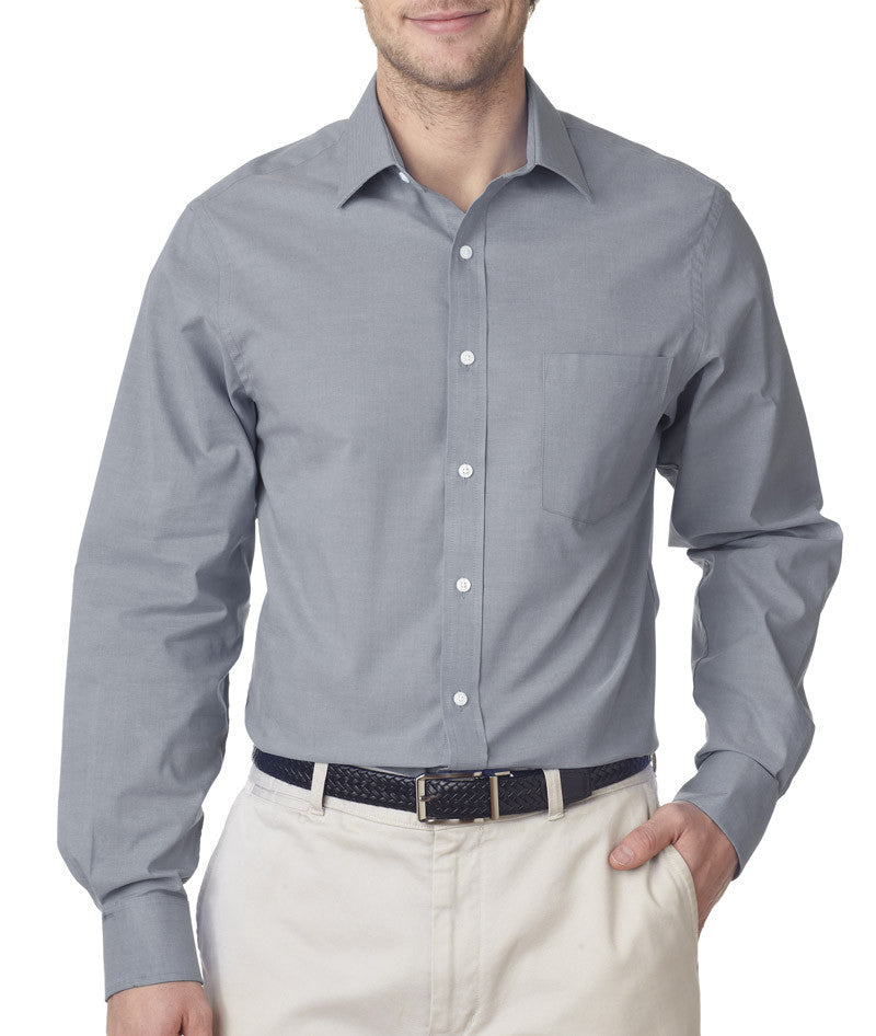 van-heusen-men's-long-sleeve-stretch-pinpoint-oxford----graphite-(s)