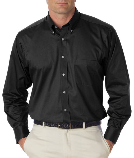 van-heusen-men's-long-sleeve-dress-twill----black-(l)