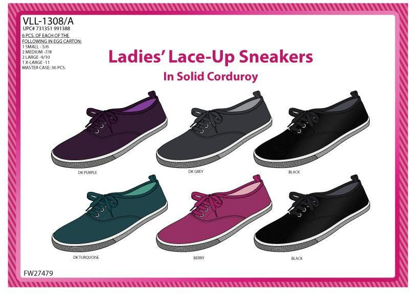 ladies'-corduroy-lace-up-sneakers