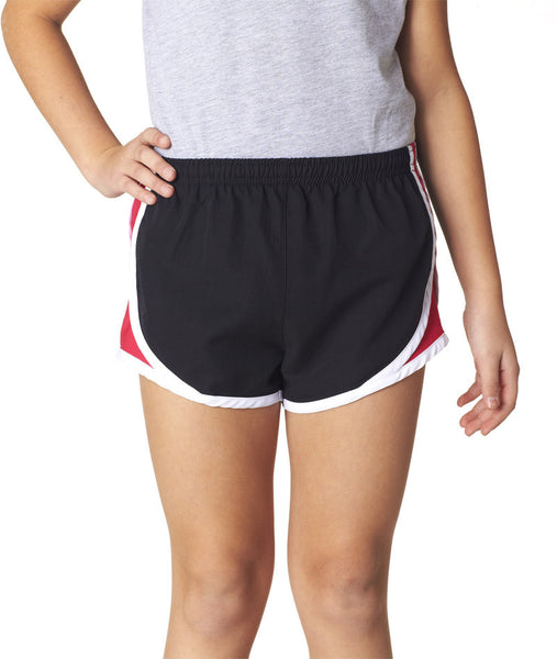 boxercraft-youth-velocity-shorts----black/white/fuschia-(l)