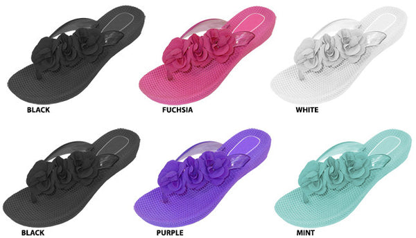 ladies-pcu-flip-flop-with-1"-wedge-and-flower-ornaments