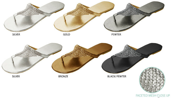 ladies-metallic-sandals-with-faceted-metallic-mesh-embellishment