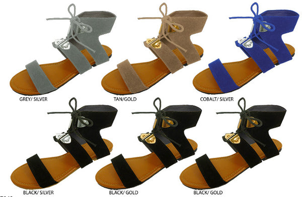 ladies-microsuede-lace-up-sandals